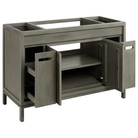 48" Becker Teak Vanity for Undermount Sink - Gray Wash