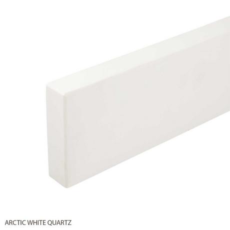 49" X 22" 3CM Quartz Vanity Top with Left Offset Rectangular Sink - Arctic White - 8" Faucet Holes