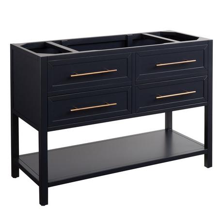 48" Robertson Mahogany Console Vanity for Rectangular Undermount Sink - Midnight Navy Blue
