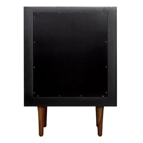 24" Bivins Teak Bathroom Vanity for Rectangular Undermount Sink - Java/Black