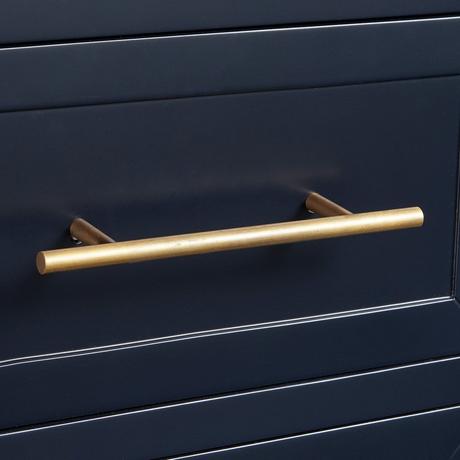 60" Robertson Mahogany Console Double Vanity for Rectangular Undermount Sinks - Midnight Navy Blue