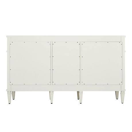 60" Elmdale Double Vanity for Rectangular Undermount Sinks - White