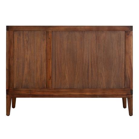 48" Aliso Teak Vanity for Left Offset Rectangular Undermount Sink - Java