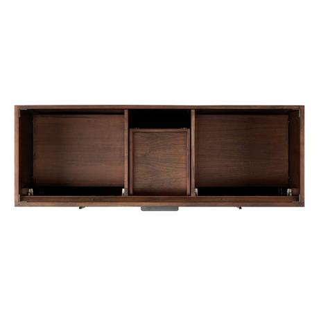 60" Aliso Teak Double Vanity for Rectangular Undermount - Java