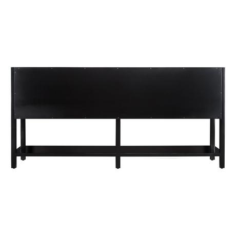 72" Robertson Double Console Vanity for Rectangular Undermount Sinks - Black