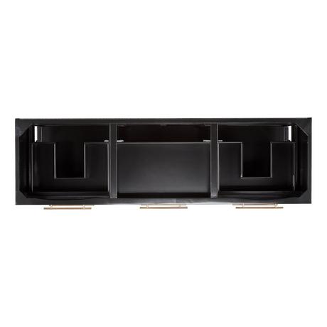 72" Robertson Double Console Vanity for Rectangular Undermount Sinks - Black