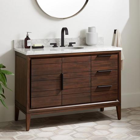 48" Aliso Teak Vanity for Undermount Sink - Java