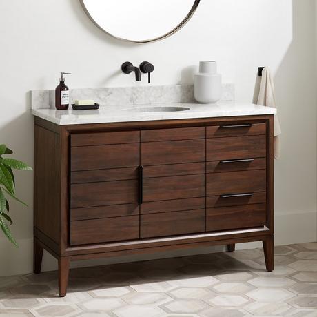48" Aliso Teak Vanity for Undermount Sink - Java