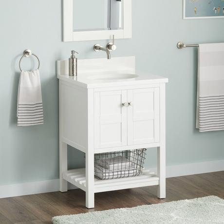 24" Olsen Console Vanity for Undermount Sink - Soft White