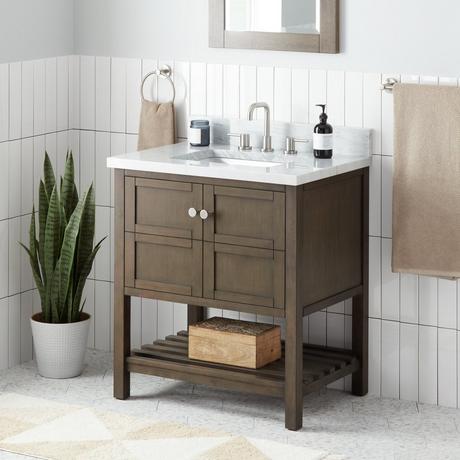 30" Olsen Console Vanity for Rectangular Undermount Sink - Ash Brown