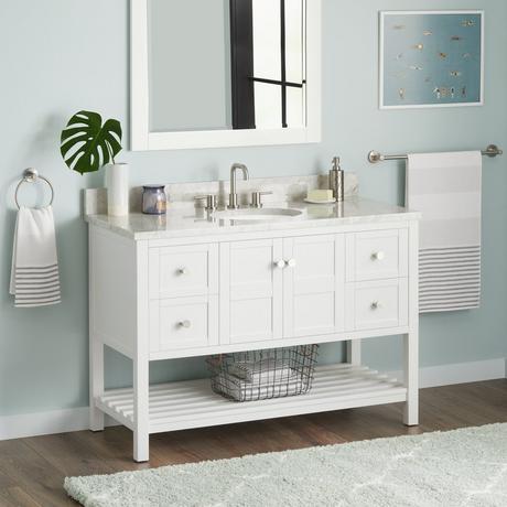 48" Olsen Console Vanity Undermount Sink - Soft White
