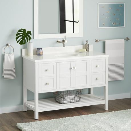48" Olsen Console Vanity Undermount Sink - Soft White