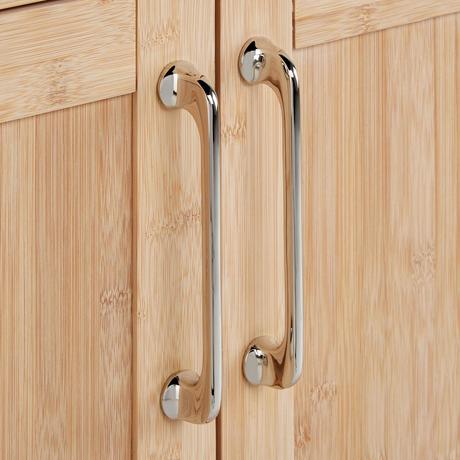 60" Burfield Bamboo Double Vanity for Rectangular Undermount Sinks - Natural Bamboo