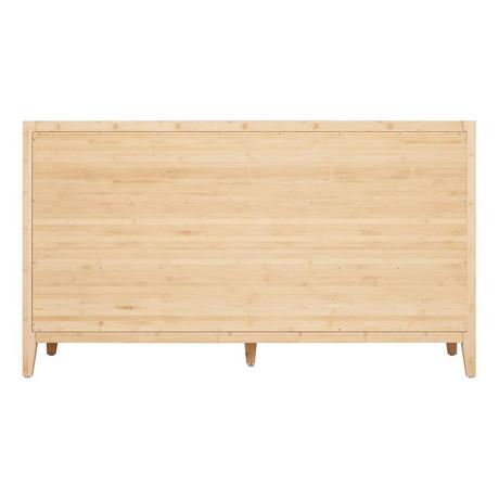 60" Burfield Bamboo Double Vanity for Rectangular Undermount Sinks - Natural Bamboo