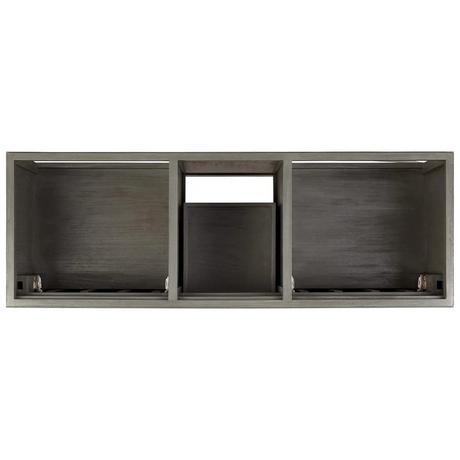 60" Becker Teak Vanity for Rectangular Undermount Sinks - Gray Wash