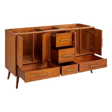 60" Novak Double Teak Vanity - Teak