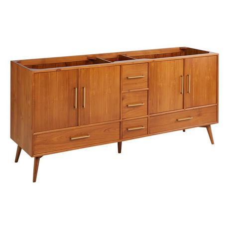 72" Novak Double Teak Vanity - Teak