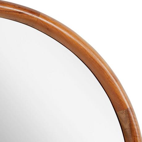 Novak Round Teak Vanity Mirror - Teak