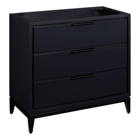 36" Hytes Mahogany Vanity With Undermount Sink - Midnight Navy Blue