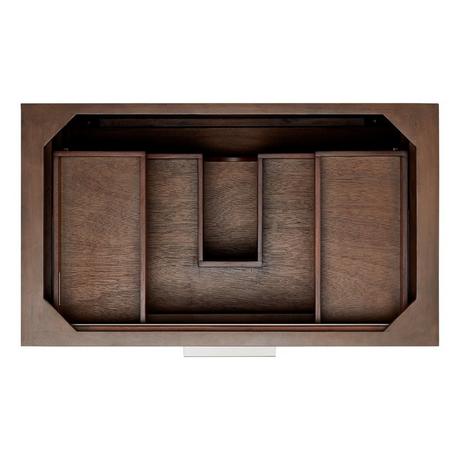 36" Hytes Mahogany Vanity With Undermount Sink - Carob Brown