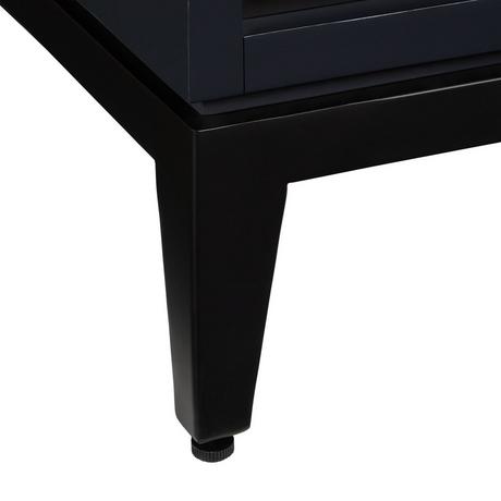 60" Hytes Mahogany Double Vanity With Rectangular Undermount Sinks - Midnight Navy Blue