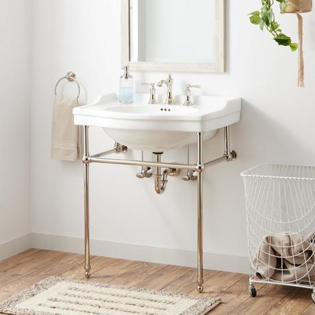 30" Cierra Console Sink with Brass Stand