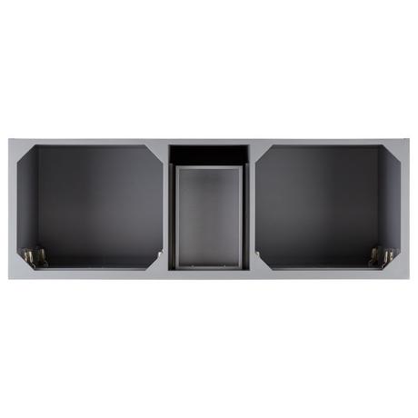 60" Quen Double Vanity With Rectangular Undermount Sinks - Gray