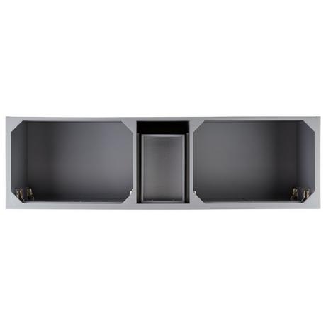 72" Quen Double Vanity With Rectangular Undermount Sinks - Gray