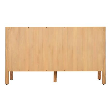 60" Ayanna Double Vanity - Natural Mindi - Vanity Cabinet Only