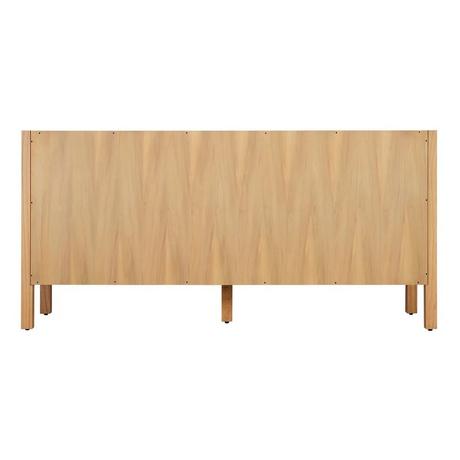 72" Ayanna Double Vanity - Natural Mindi - Vanity Cabinet Only