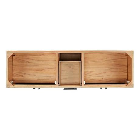 72" Ayanna Double Vanity - Natural Mindi - Vanity Cabinet Only