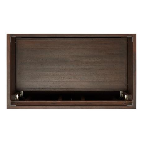36" Aliso Teak Vanity with Rectangular Undermount Sink - Java