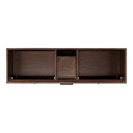 72" Aliso Teak Double Vanity with Rectangular Undermount Sink - Java