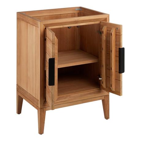 24" Aliso Teak Vanity for Rectangular Undermount Sink - Natural Teak