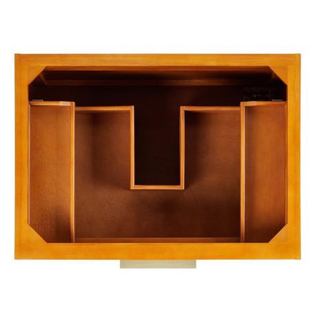 30" Dita Wall-Mount Vanity with Rectangular Undermount Sink - Honey Oak