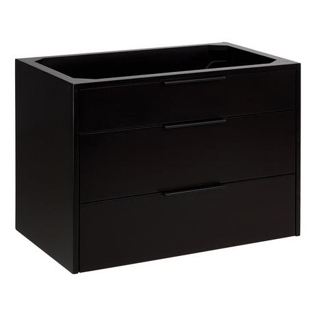 30" Dita Wall-Mount Vanity with Rectangular Undermount Sink - Black