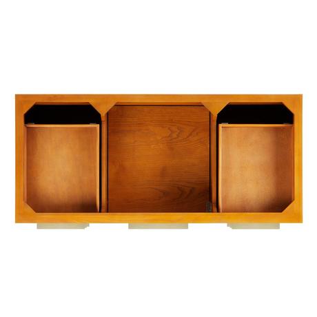 48" Dita Wall-Mount Vanity with Rectangular Undermount Sink - Honey Oak