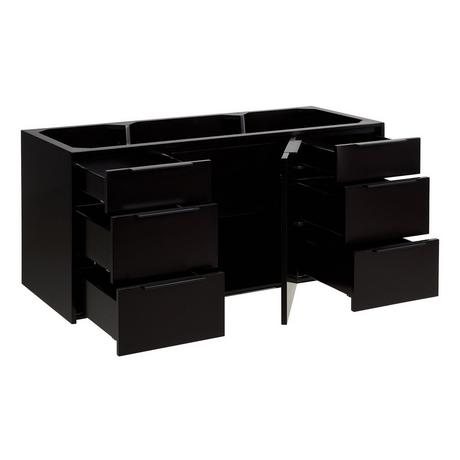 48" Dita Wall-Mount Vanity with Rectangular Undermount Sink - Black