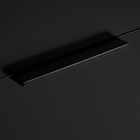 72" Dita Wall-Mount Double Vanity with Rectangular Undermount Sinks - Black