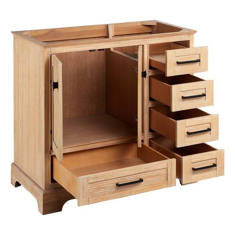 36" Quen Vanity - Driftwood Brown - Vanity Cabinet Only