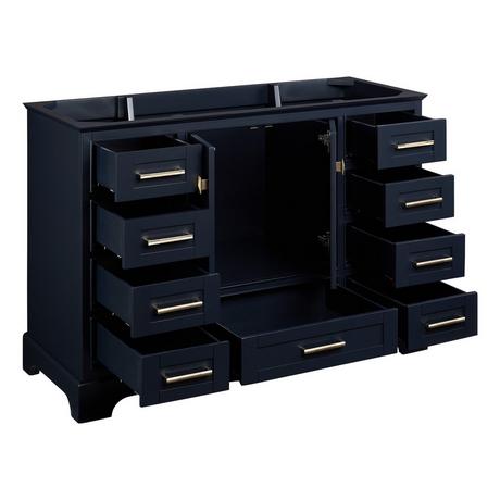 48" Quen Vanity - Midnight Navy Blue - Vanity Cabinet Only