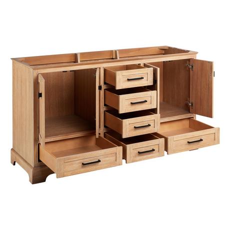 60" Quen Vanity - Driftwood Brown - Vanity Cabinet Only