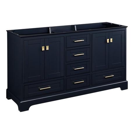 60" Quen Vanity - Midnight Navy Blue - Vanity Cabinet Only