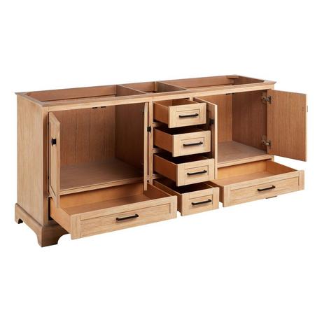 72" Quen Vanity - Driftwood Brown - Vanity Cabinet Only