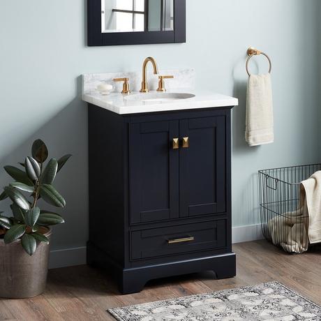 24" Quen Vanity With Undermount Sink - Midnight Navy Blue