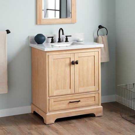 30" Quen Vanity With Rectangular Undermount Sink - Driftwood Brown