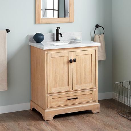 30" Quen Vanity With Rectangular Undermount Sink - Driftwood Brown