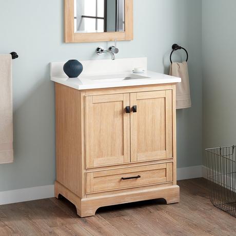 30" Quen Vanity With Rectangular Undermount Sink - Driftwood Brown