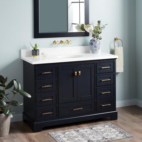 48" Quen Vanity With Undermount Sink - Midnight Navy Blue