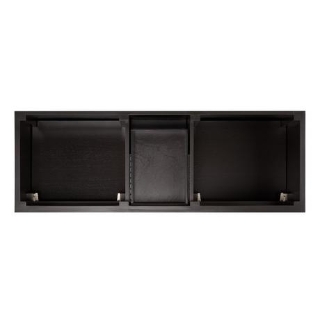 60" Elmdale Double Vanity with Rectangular Undermount Sinks - Charcoal Black